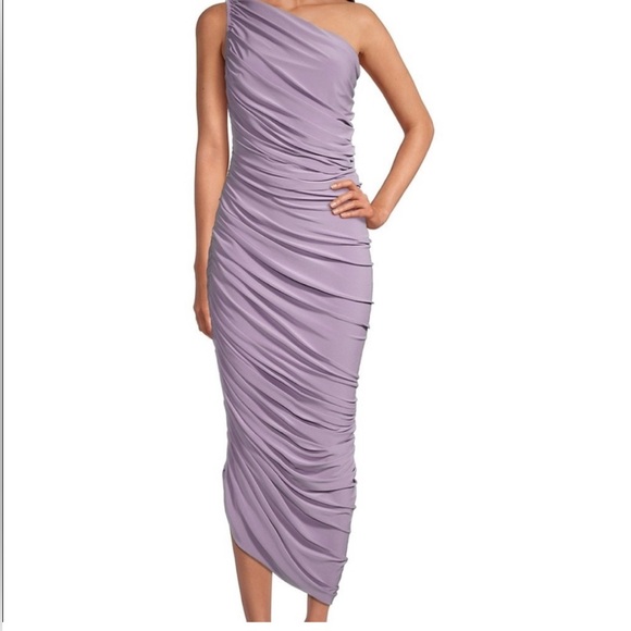 Norma Kamali Dresses & Skirts - Norma Kamali Diana One-Shoulder Lavender Purple Dress - Size Large